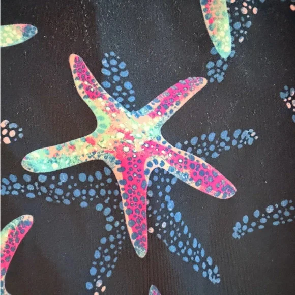 Lands' End Kids Starfish Swim Shirt - Pink and Navy - Picture 3 of 4